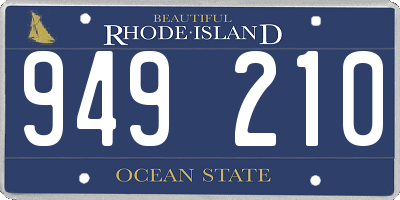 RI license plate 949210