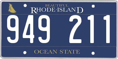 RI license plate 949211