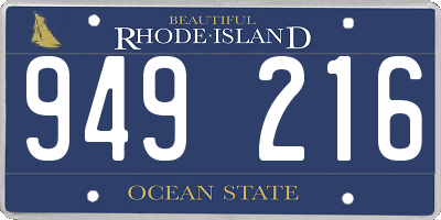 RI license plate 949216