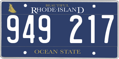 RI license plate 949217