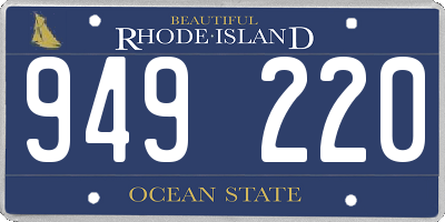 RI license plate 949220