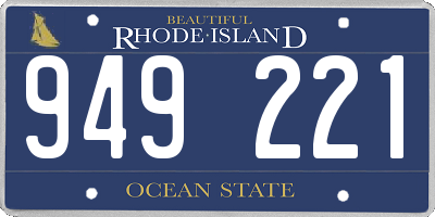 RI license plate 949221