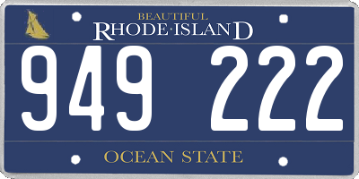RI license plate 949222