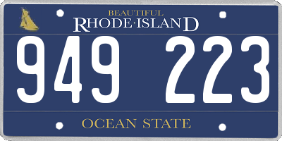 RI license plate 949223