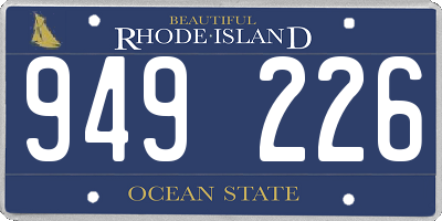 RI license plate 949226