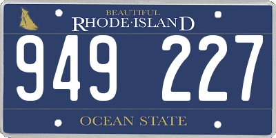 RI license plate 949227