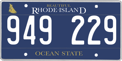 RI license plate 949229