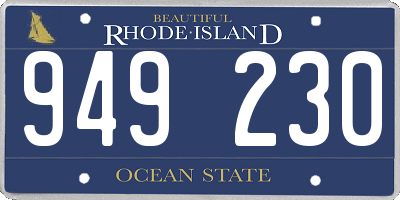RI license plate 949230