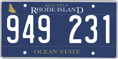 RI license plate 949231