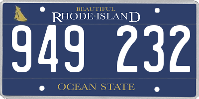 RI license plate 949232