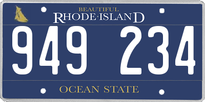 RI license plate 949234