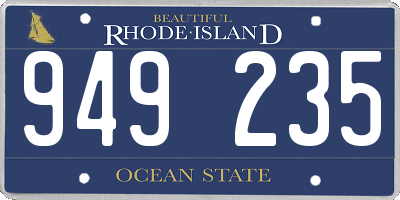 RI license plate 949235