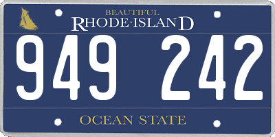 RI license plate 949242