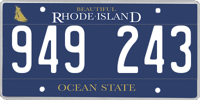 RI license plate 949243