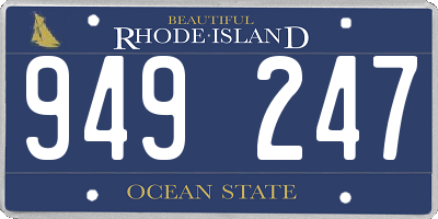 RI license plate 949247