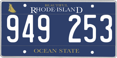 RI license plate 949253