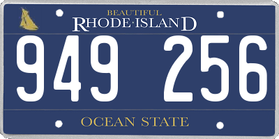 RI license plate 949256