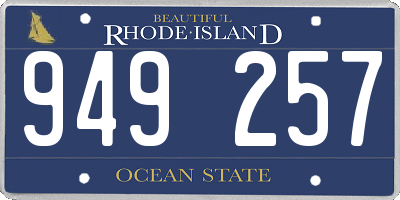 RI license plate 949257