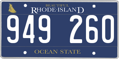 RI license plate 949260