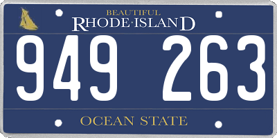 RI license plate 949263
