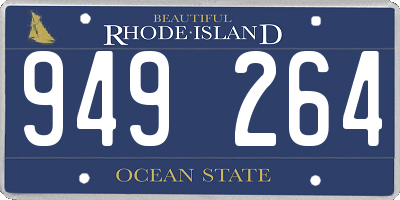 RI license plate 949264