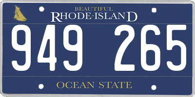 RI license plate 949265