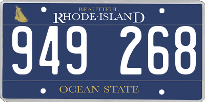 RI license plate 949268