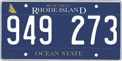 RI license plate 949273