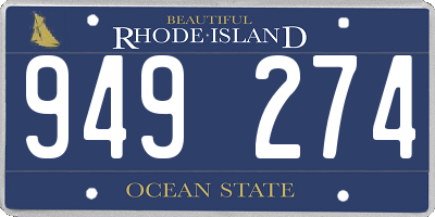 RI license plate 949274