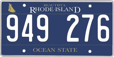RI license plate 949276