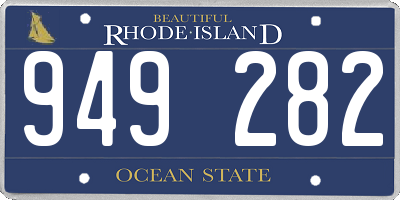 RI license plate 949282