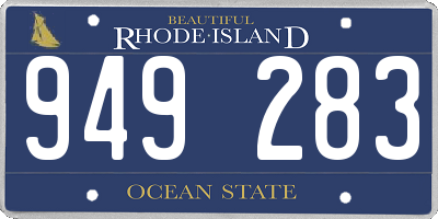 RI license plate 949283
