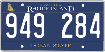 RI license plate 949284