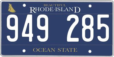 RI license plate 949285