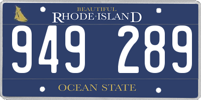 RI license plate 949289
