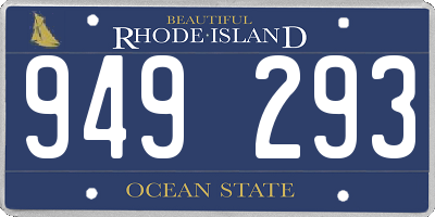 RI license plate 949293