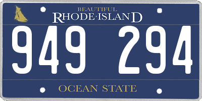 RI license plate 949294