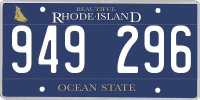 RI license plate 949296