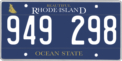RI license plate 949298