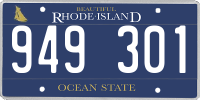RI license plate 949301