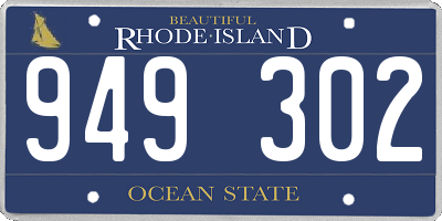 RI license plate 949302