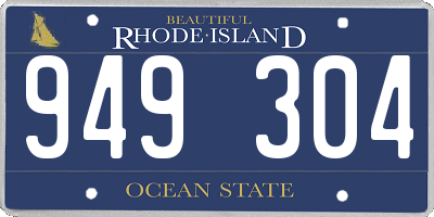 RI license plate 949304