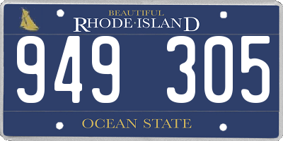 RI license plate 949305