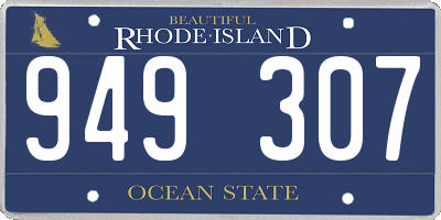 RI license plate 949307