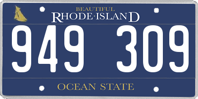 RI license plate 949309