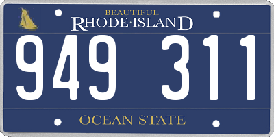 RI license plate 949311