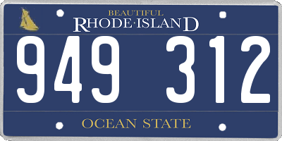 RI license plate 949312
