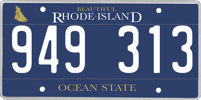 RI license plate 949313