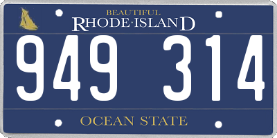 RI license plate 949314