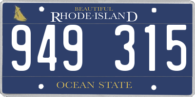 RI license plate 949315